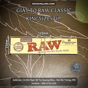 Giấy TQ Raw Classic Kingsize+Tip