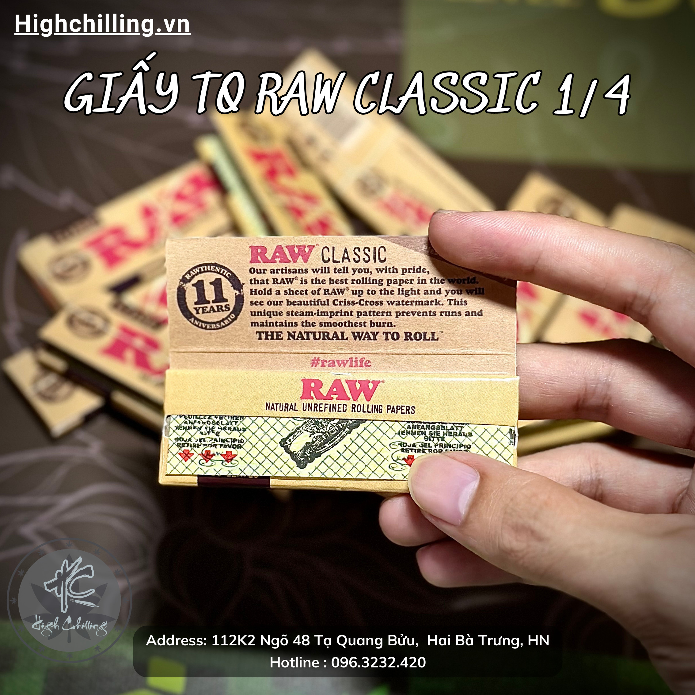 Giấy TQ Raw Classic 1/4