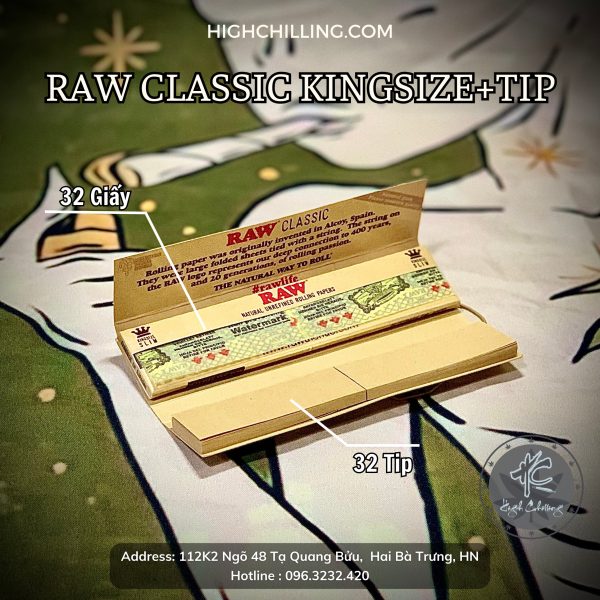 Giấy Auth Raw Classic Kingsize+Tip