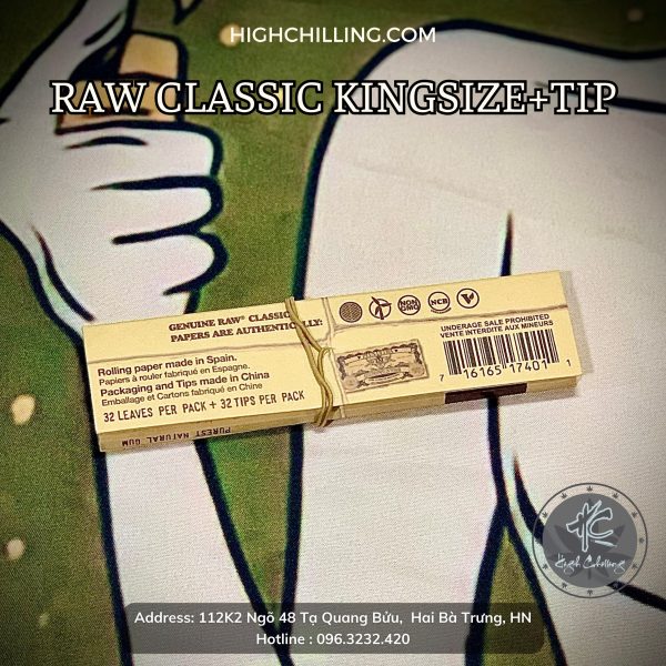 Giấy Auth Raw Classic Kingsize+Tip
