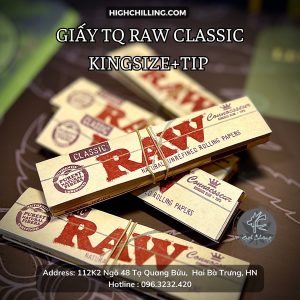 Giấy TQ Raw Classic Kingsize+Tip