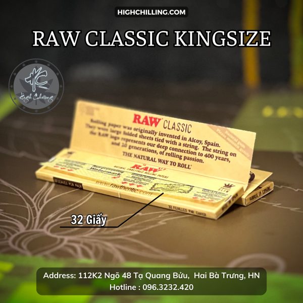 Giấy Auth Raw Classic Kingsize