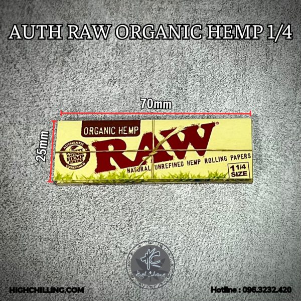 Giấy Auth Raw Organic Hemp 1/4