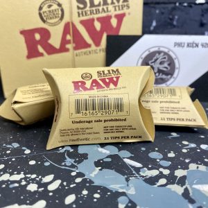 Giấy Auth Tip Raw Slim Herbal Cuốn Sẵn