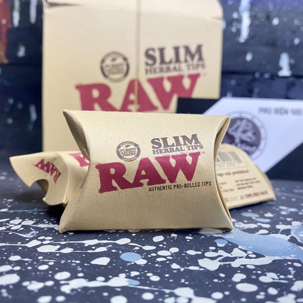 Giấy Auth Tip Raw Slim Herbal Cuốn Sẵn