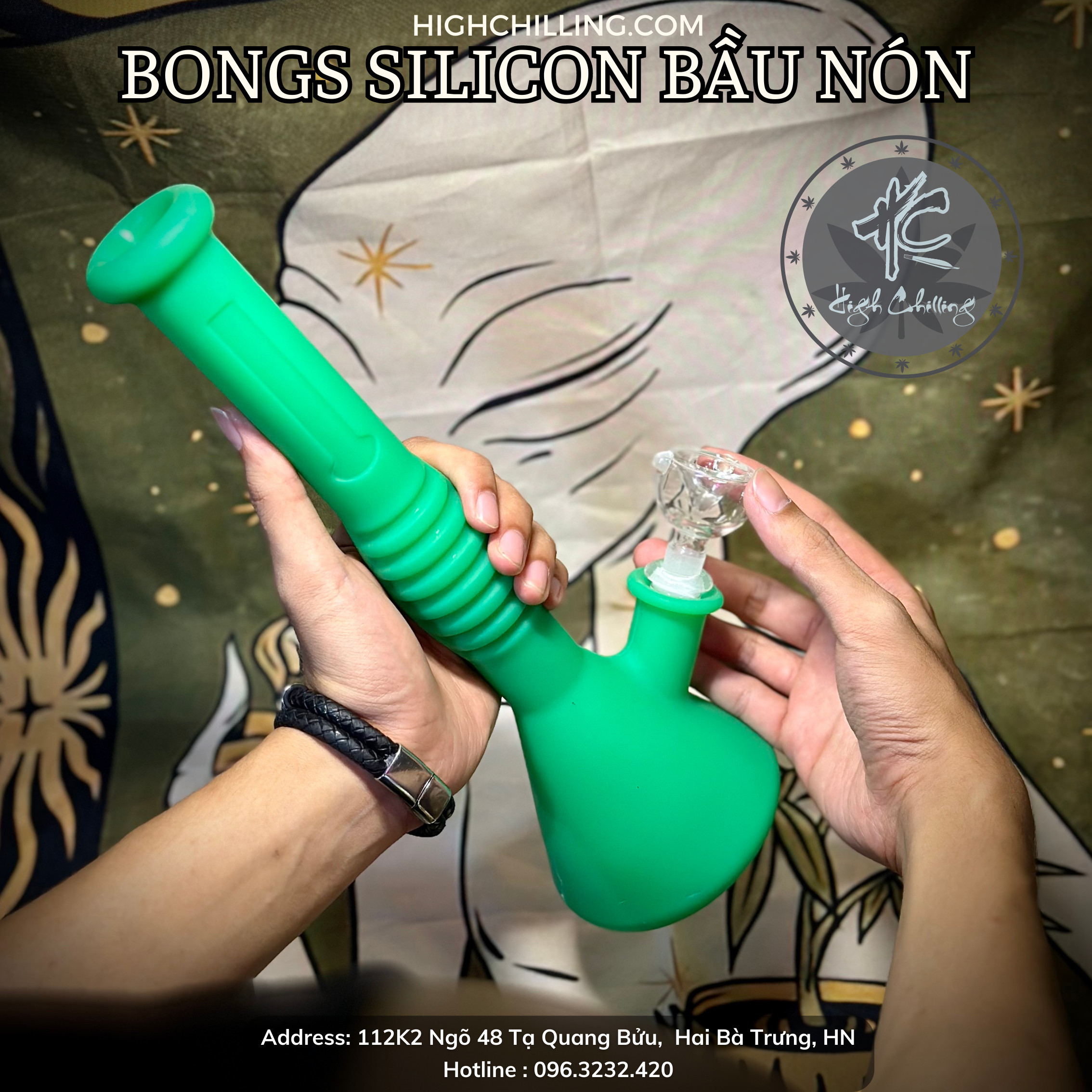 Bongs Silicon Bầu Nón