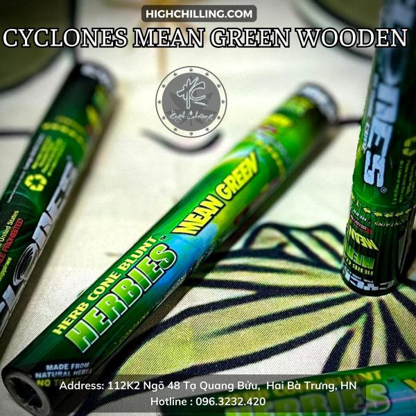 Giấy Auth blunt Cyclones Mean Green Wooden Tip