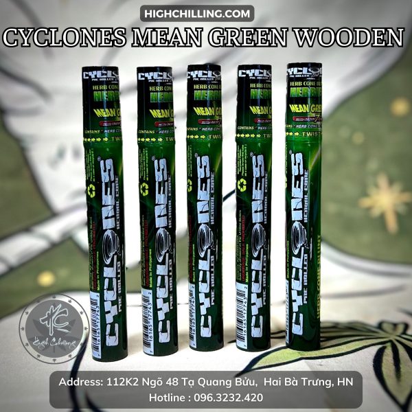 Giấy Blunt Cyclones Mean Green Wooden Tip