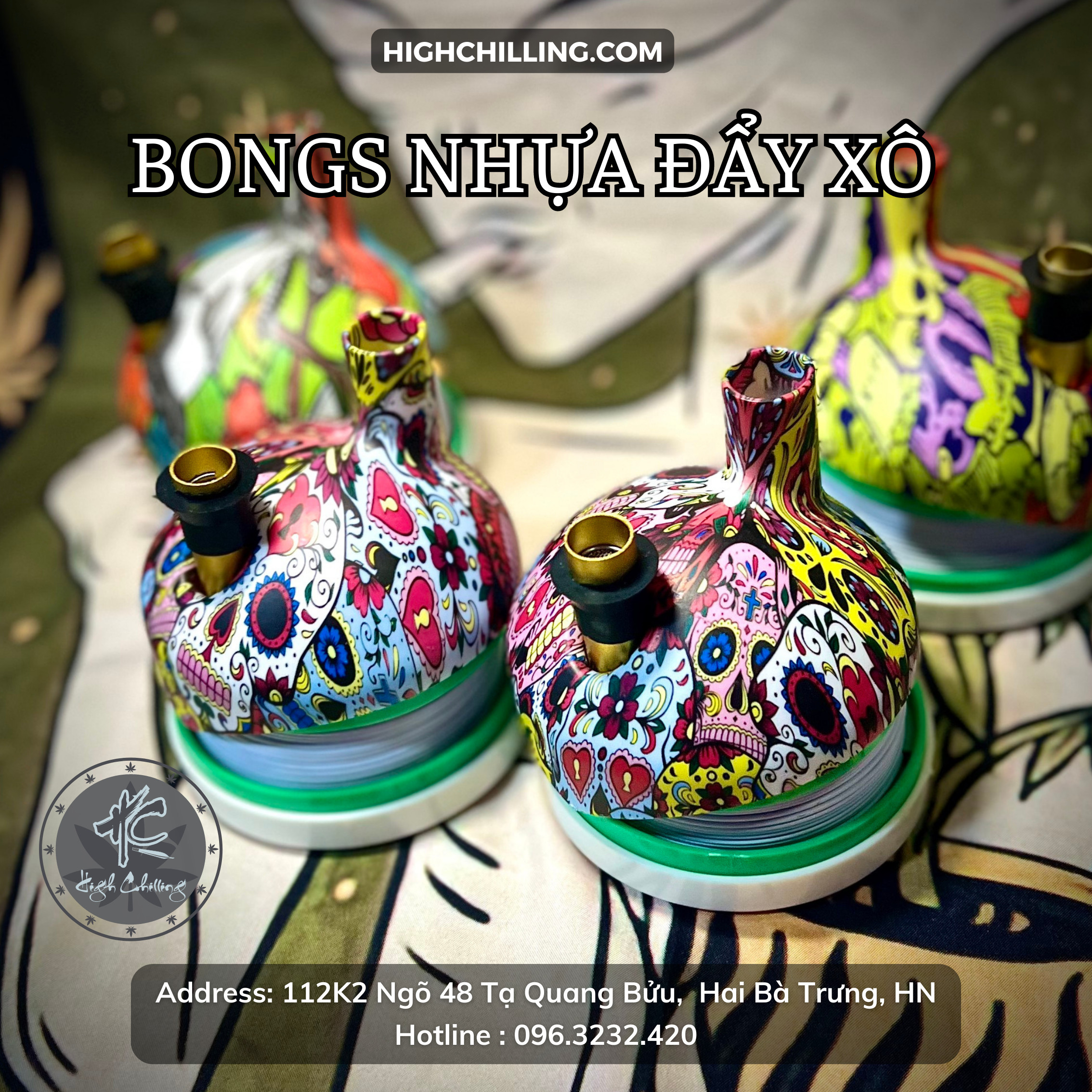 Bongs Nhựa Đẩy Xô