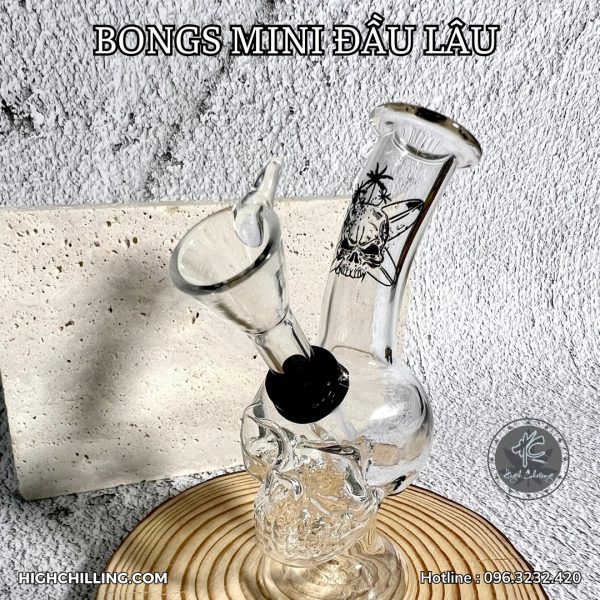 Bongs Thủy Tinh Mini Đầu Lâu