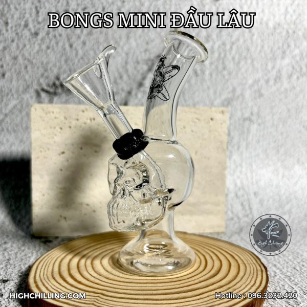 Bongs Thủy Tinh Mini Đầu Lâu