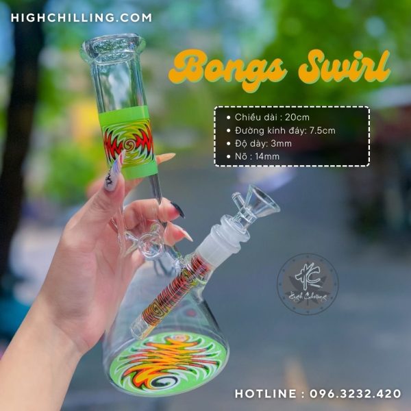 Bongs TT Auth Bầu Nón Swirt G08