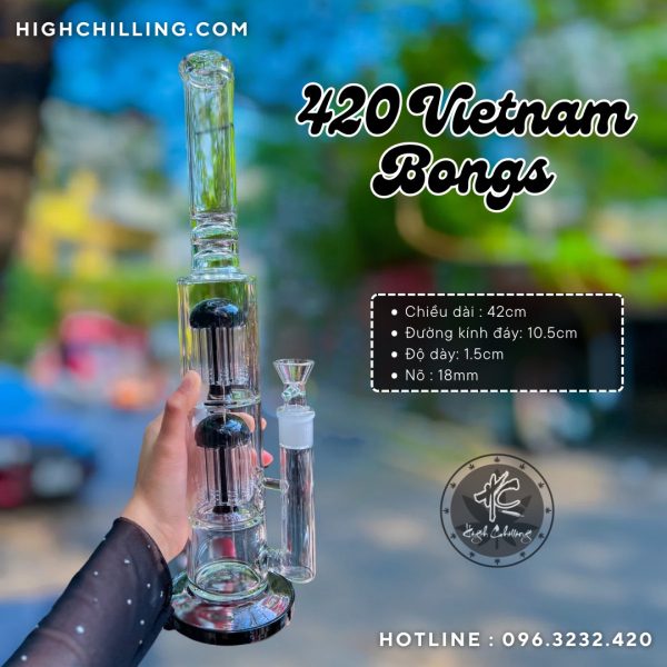 Bongs TT P52 Bầu Trụ 42cm