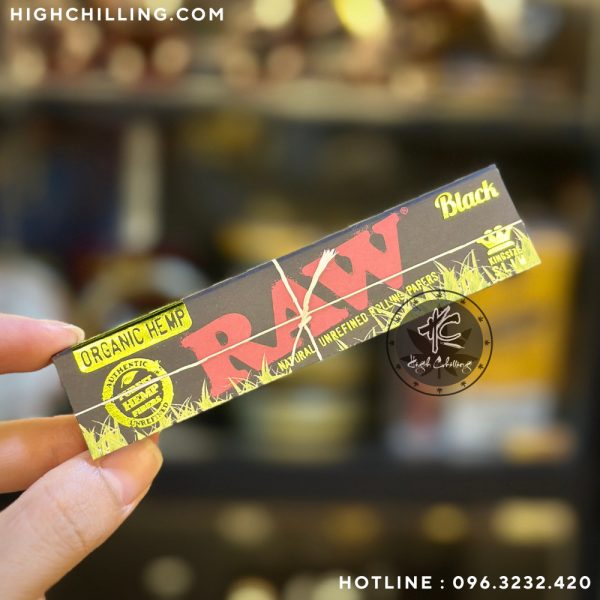 Giấy Auth RAW Black Organic Hemp Kingsize