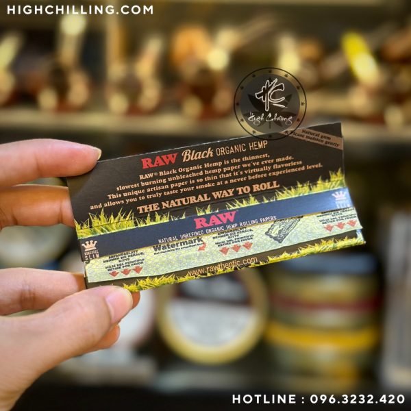 Giấy Auth RAW Black Organic Hemp Kingsize