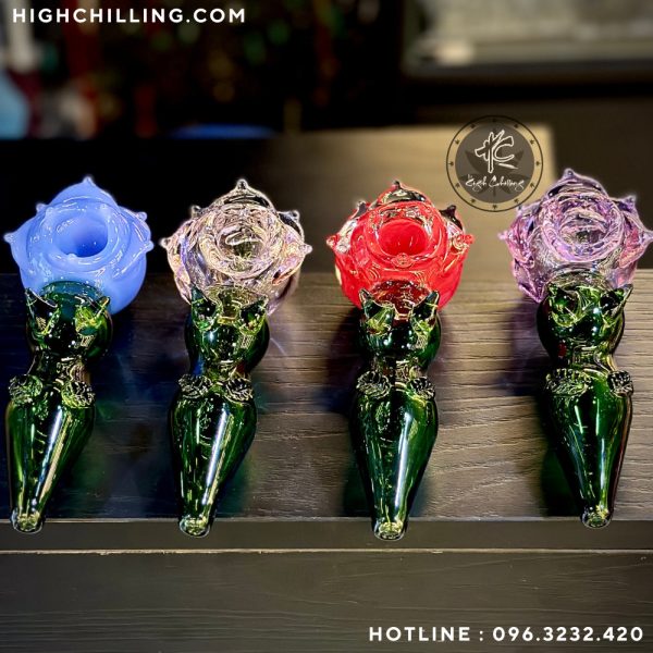 Tẩu Thủy Tinh Hoa Hồng