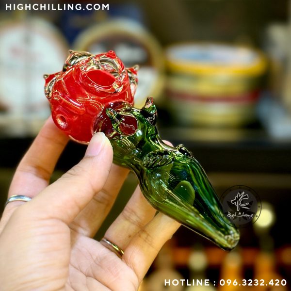 Tẩu Thủy Tinh Hoa Hồng
