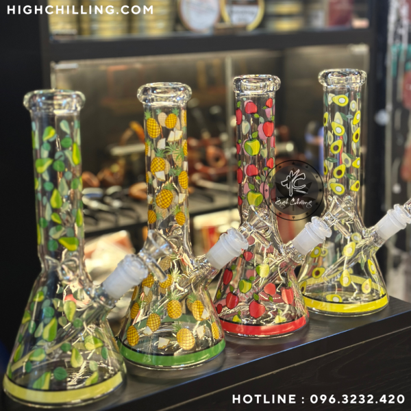 Bongs Thủy Tinh Hoa Quả P68 28cm