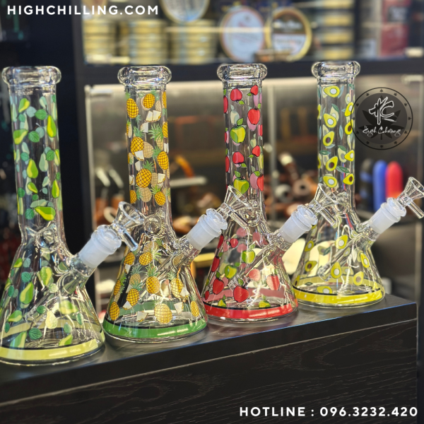 Bongs Thủy Tinh Hoa Quả P68 28cm