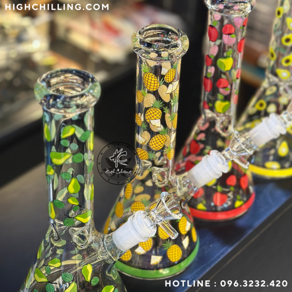 Bongs Thủy Tinh Hoa Quả P68 28cm