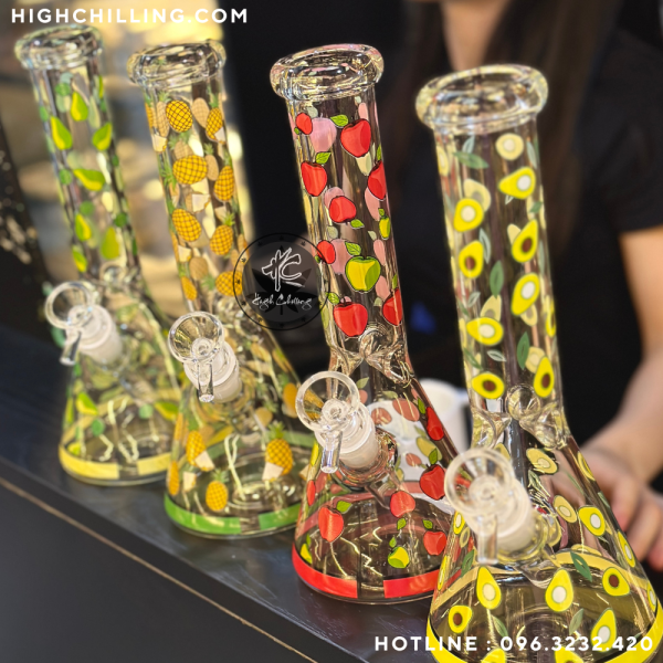 Bongs Thủy Tinh Hoa Quả P68 28cm