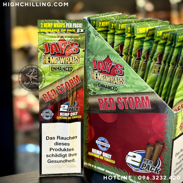 Giấy Blunt Jay's Hemp Wraps Red Storm