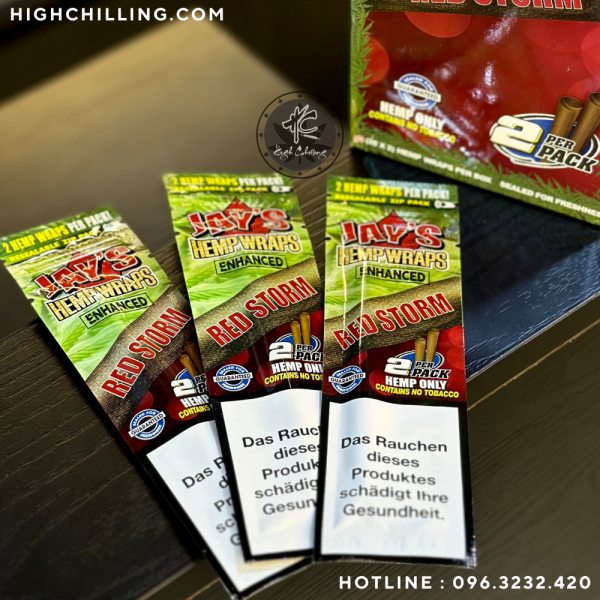 Giấy Blunt Jay's Hemp Wraps Red Storm