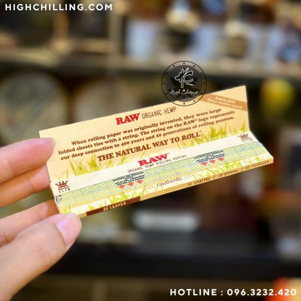 Giấy Auth RAW Organic Hemp Kingsize