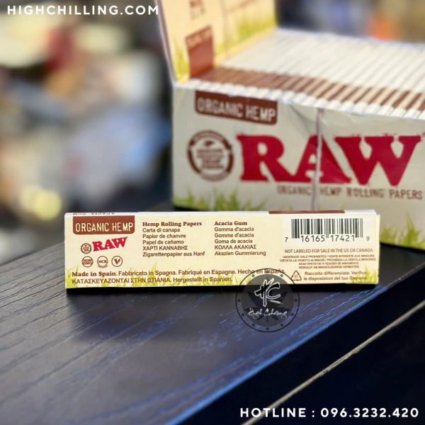 Giấy Auth RAW Organic Hemp Kingsize